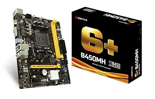 Produktbild: Biostar B450MH Motherboard AMD B450 Socket AM4 micro ATX