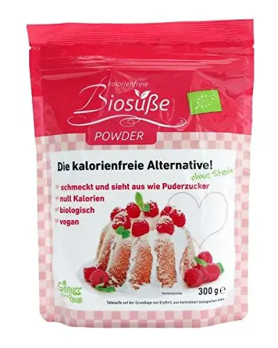 Produktbild: Biosüße Bio-Erythrit 300g Powder Puderzucker - vegan, glutenfrei und kalorienfrei - Zuckerersatz