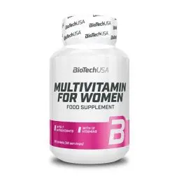 Produktbild: BioTechUSA Multivitamin For Women | 12 Vitamine + 11 Mineralien | Energie-, Knochen- und Immunsystemunterstützung | Antioxidantienschub, 60 Tabletten