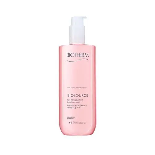 Produktbild: Biotherm Reinigungsmilch Biosource Lait Demaq für trockene Haut, milde Reinigungsmilch mit Life Plankton und Sheabutter, entfernt Unreinheiten und Make-up, für ein frisches Hautgefühl, 400 ml