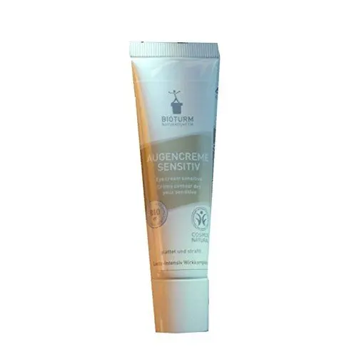 Produktbild: BIOTURM Naturkosmetik Augencreme sensitiv – Straffende Naturkosmetik für reife & sensible Haut – mit Rosskastanie, Jojobaöl & Sheabutter – parfumfrei & COSMOS-zertifiziert – 30 ml