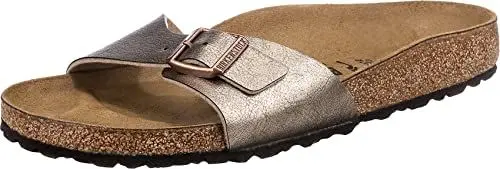 Produktbild: BIRKENSTOCK Damen Madrid Graceful Taupe, Birko Flor FLIP Flops, 39 EU