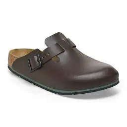 Produktbild: BIRKENSTOCK Boston Pro Leder Clogs - Hochwertige zertifizierte Berufsschuhe für Medizin, Gastronomie und Service, Farbe: Java, Gr: 42 Schmal