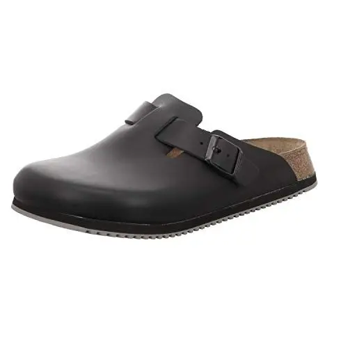 Produktbild: BIRKENSTOCK Original Boston Leder Normal - Black - Gr. 44