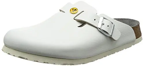 Produktbild: BIRKENSTOCK Damen Clogs Boston ESD Weiß schmales Fußbett 42