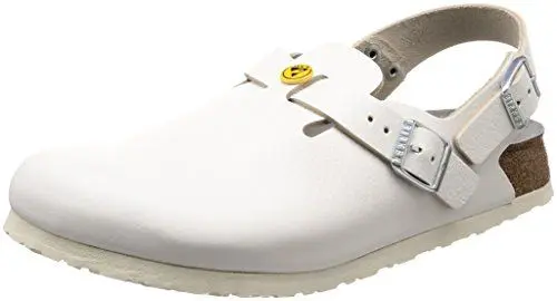 Produktbild: BIRKENSTOCK Schuh Tokio Antistatik/Naturleder Weiss Gr. 38 - schmales Fußbett