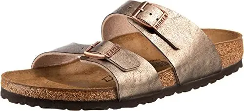 Produktbild: BIRKENSTOCK Damen Sydney, Birko Flor Sandal, Graceful Taupe Gold, 42 EU