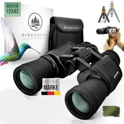 Produktbild: Birkental Fernglas Erwachsene 10x50 inkl. Zubehör-Anfänger und Profis-HD Zoom,wasserdicht,leicht,kompakt-auch für Brillenträger-breites Sichtfeld Feldstecher-Jagd,Vogelbeobachtung,Astronomie,(Schwarz)