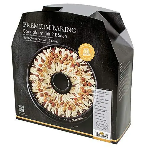 Produktbild: Birkmann, Premium Baking, Springform mit 2 Böden, Ø 28 cm, aus Karbonstahl, beste Antihaftbeschichtung, mit Edelstahlverschluss, PFOA-frei, hohe Materialstärke, mit extra hohem Rand·· Höhe 9 cm, 882041
