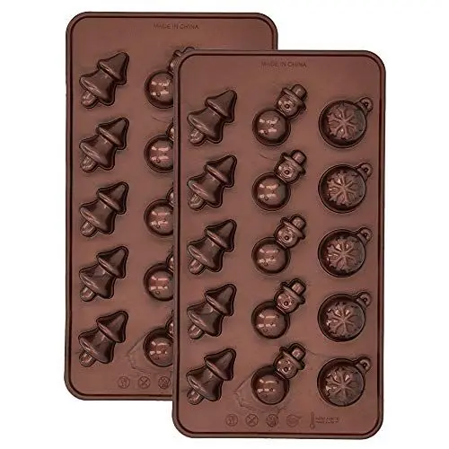 Produktbild: Birkmann RBVB5 Chocolaterie lebensmittelechtem Silikon, Pralinenform Weihnachten (2er Pack)