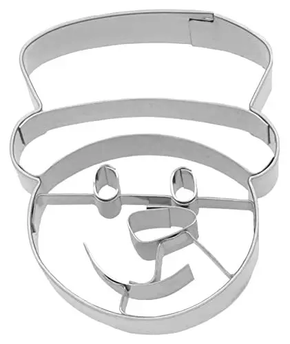 Produktbild: Birkmann, Schneemann Kopf Ausstecher, zum Ausstechen und Dekorieren von Plätzchen, Marzipan und Fondant, Edelstahl, spühlmaschinengeeignet, 6 cm