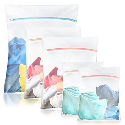 Produktbild: Birswoil Wäschenetz (5er Set), Wäschesack Waschmaschine für Schützt Empfindliche Wäsche, Haltbar Wäschebeutel für Blusen, BH, Unterwäsche und Socken, Reise-Organizer für Schmutzwäsche