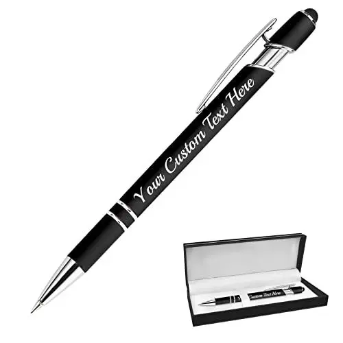 Produktbild: Bis Zu 500 Kugelschreiber Personalisiert Benutzerdefinierter Metall Stift Gravierte Laser-Kugelschreiber Individuelle Stifte Mit Namen Einziehbar FüR Frauen MäNner Hochzeit