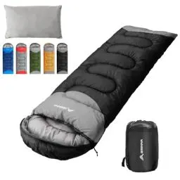 Produktbild: BISINNA Schlafsack 1.9kg 4 Jahreszeiten Wasserdichter Warmer Deckenschlafsack mit Kompressionssack für Erwachsene, Damen, Herren Outdoor Camping, Wandern