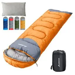 Produktbild: BISINNA Schlafsack 1.9kg 4 Jahreszeiten Wasserdichter Warmer Deckenschlafsack mit Kompressionssack für Erwachsene, Damen, Herren Outdoor Camping, Wandern, Rucksackreisen