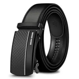 Produktbild: BISON DENIM Gürtel für Männer, Gürtel Ratsche Automatische Schnalle Herrenbekleidung Business Anzug Gürtel Größe Custom 35mm Wide Belt