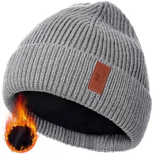 Produktbild: BISON DENIM Wintermütze Herren Damen Mütze Warme Fleece Laufmütze Beanie Unisex Herrenmütze Winter