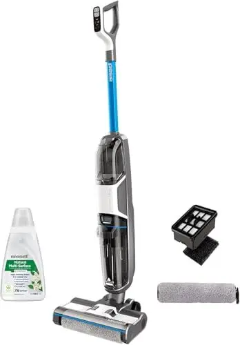 Produktbild: BISSELL CrossWave HF3, Kabelloser Nass Trockensauger, Saugen & Wischen in Einem, Leichtgewichtiger Nasssauger, Saugwisher mit 25 Minuten Laufzeit, Waschsauger, Wischsauger, Nur für Harte Böden, 3598N