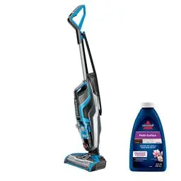 Produktbild: BISSELL CrossWave Multiflächen-Bodenreiniger | 3-in-1 Multifunktion | Staubsaugen, Wischen und Trocknen | Für Hartböden & Teppiche | Zwei-Tank-Technologie | Inklusive Formel | Schwarz/Blau | 17132