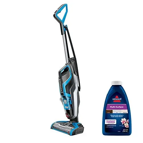 Produktbild: BISSELL CrossWave Multiflächen-Bodenreiniger | 3-in-1 Multifunktion | Staubsaugen, Wischen und Trocknen | Für Hartböden & Teppiche | Zwei-Tank-Technologie | Inklusive Formel | Schwarz/Blau | 17132