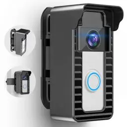 Produktbild: Bistee Anti-Diebstahl doorbell Halterung zubehör mit Regenschutz, 40° bis 130° Winkel Türklingel verstellbare Halterung für Video Türklingel, Kompatibel mit Video Türklingel 1/2/3/3 plus/4/pro