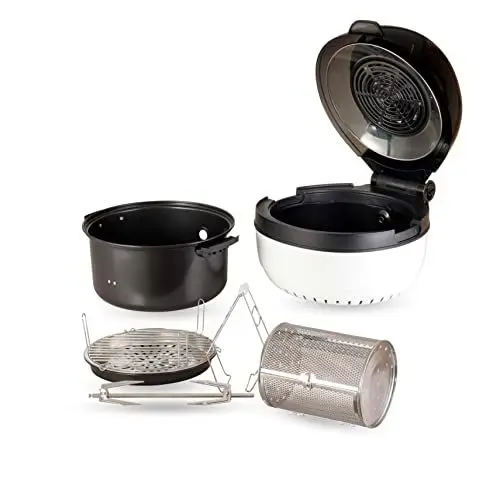 Produktbild: BISTRO VITAL Family+ - Halogen-/ Heißluftofen | Infrarotheizelement | 1300 Watt | 10 Liter Garraum | Rotisserie