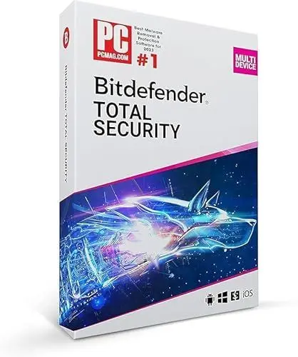 Produktbild: Bitdefender Total Security 5 Geräte | 1 Jahr | Android/Windows/Mac/iOS | Aktivierungscode per Post