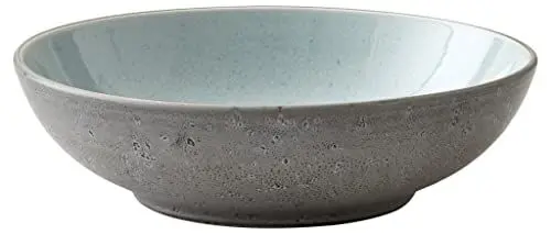 Produktbild: BITZ Pastaschüssel, Schüssel/Schale für Pasta und Salate, Durchm. 20 cm, Steingut, Grau/Hellblau