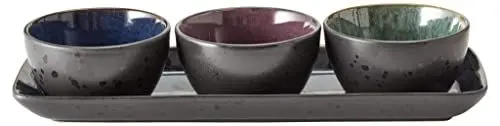 Produktbild: BITZ Tapas Set 38 x 14 x 7 cm 4 Teilen Schwarz/Mehrfarbig