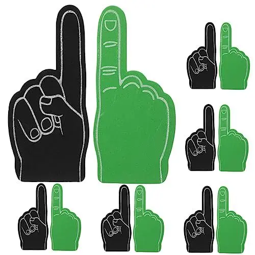 Produktbild: BIUDECO 12st Cheerleader-handbewegung Finger Cheerleader-Finger Fingerstütze Für Sportfans Partygeschenke Für Lärmmacher Riesige Schaumhand Jubel Requisiten Zeigt Eva