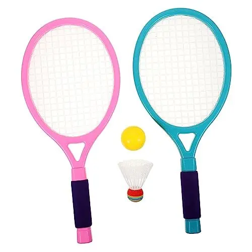 Produktbild: BIUDECO 1 Satz Schläger Outdoor-Sportspielzeug für Kinder Kinderspielzeug Badminton-Spielzeug fitnesgeraete Fittness geräte Tennisspielzeug für Kinder Outdoor-Spielzeug für Kinder Plastik