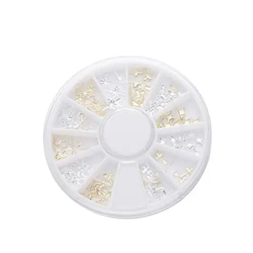 Produktbild: BIUDECO 1 Stück 12 3d-nagelabziehbilder Acrylnagelanhänger Nagel Diamanten Goldene Nagelkunst Nagelkunstniet Nagel Glitzerflocken Nageldekor Nagelsteine Nagel Kunst Blitz Kind Nagelset