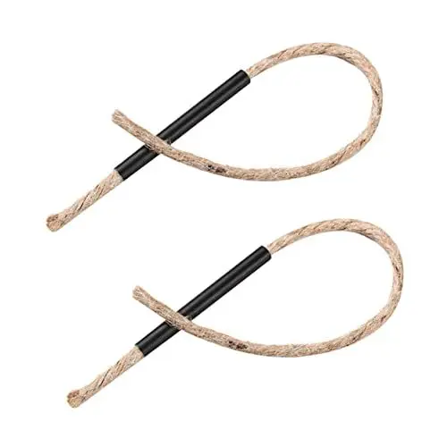 Produktbild: BIUDECO 2st Sicherung Überlebens-zunderdocht Bienenwachsdocht Streichholz Feuerstarter Kernschnüre Zur Kerzenherstellung Camping-feuerstarter Zündseil Juteseil Reisen Hanfseil Tasche