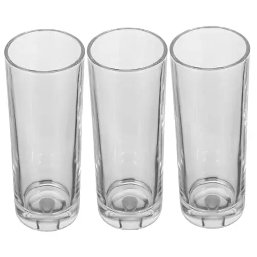 Produktbild: BIUDECO 3 Stück Glas Klar Trinkbecher Wasserbecher Haushaltssaftbecher Milchbecher Multifunktionsbecher Saftbehälter Exquisiter Wasserbecher Klarer Wasserbecher Klarer Wiederverwendbar
