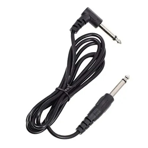 Produktbild: BIUDECO 3stücke Gitarrenkabel 6,35mm Audio Kabel Für E-gitarre Langlebig Und Robust Symmetrisches Instrumentenkabel Für Lautsprecher Und Akustikgitarre Schwarz 1,5m