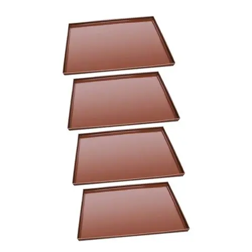 Produktbild: BIUDECO 4-teilige Silikon-backmatte Für Dörrofen Wiederverwendbar Leicht Zu Reinigen Antihaftbeschichtete Silikonplatten Für Lebensmitteltrockner