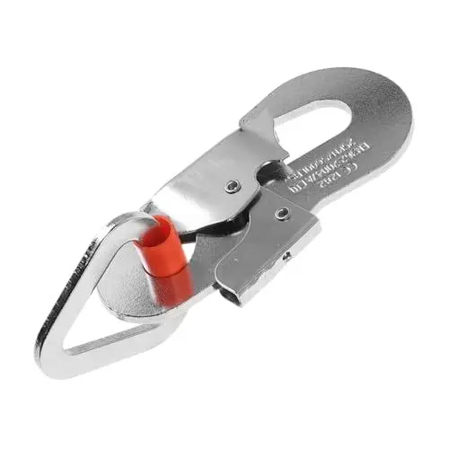 Produktbild: BIUDECO Blechhakenschloss Robuste Karabiner Sicherheitsschnalle Kletterhaken Elektriker Sicherheitshaken Arbeitssicherheitshaken Kletterausrüstung Karabiner Aus Silbernem Eisen