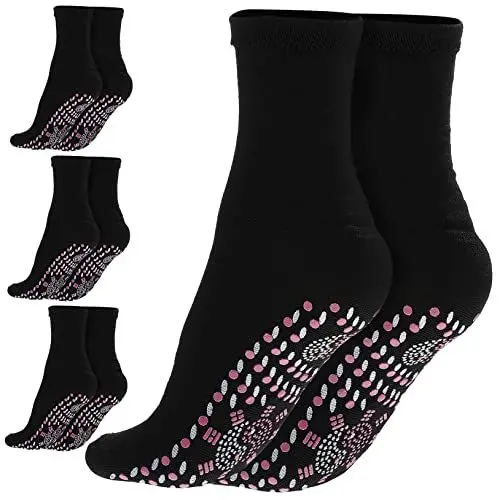 Produktbild: BIUDECO Beheizte Socken Für Männer Und Frauen 4 Paar Warme Socken Mit Anti-ermüdungs-design Zur Linderung Von Beinermüdung