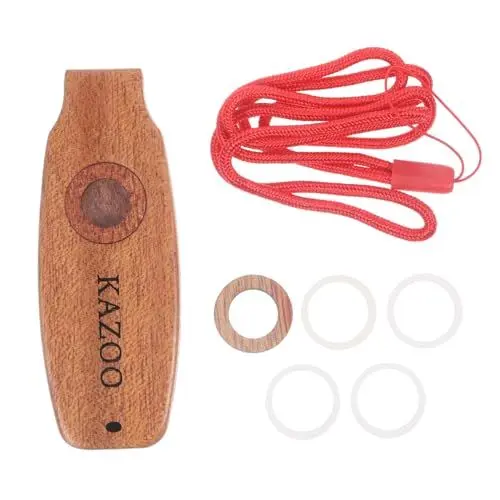 Produktbild: BIUDECO Kazoo Instrument Erwachsene Kasos Kazoo Leistung Musikinstrument Didgeridoo Kidcraft Spielset Musikinstrumente Kazoo Holzkazonen für Erwachsene Spielzeug Mundinstrument