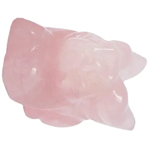 Produktbild: BIUDECO Kristall-Kaninchen-Ornament Osterhasenfiguren Tierfiguren Aus Kristall Chinesische Neujahrskaninchenfiguren Kleine Hasenfiguren Mini-Figur Rosa Zubehör Rosenquarz Kristallstein