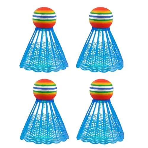 Produktbild: BIUDECO LED Badminton Federbälle 4 Stück Nylon Leuchtend für Indoor Outdoor Sportartikel für Amateure und Anfänger