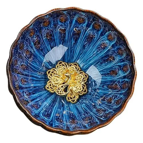 Produktbild: BIUDECO Chinesisches Teetassen-set Einzelne Teeschale Keramik-teebehälter Verzierung Für Tee Dekoratives Elegantes Design