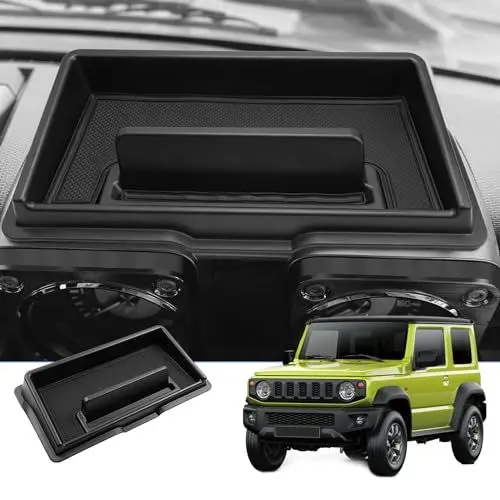 Produktbild: BIXUAN kompatibel mit Suzuki Jimny JB64S JB74W 2018-2021 2022 2023 2024 2025 Mittelkonsole Aufbewahrungsbox Rutschfester Matte Ablagefach Zubehör Armlehne Organizer Tray Mittelarmlehne Handschuhfach