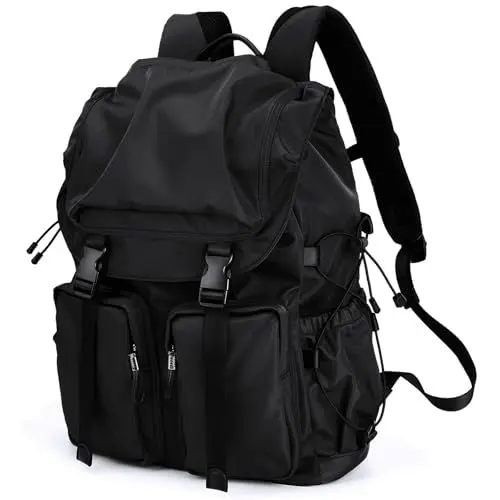 Produktbild: BJIAX Groß Laptop Rucksäcke Herren Damen, 30L Wasserdicht Rucksack Schulrucksack Laptoptasche für 15,6 Zoll Computer, Business Rucksäcke für Teenager Notebook College Arbeit Reisen Studium, Schwarz