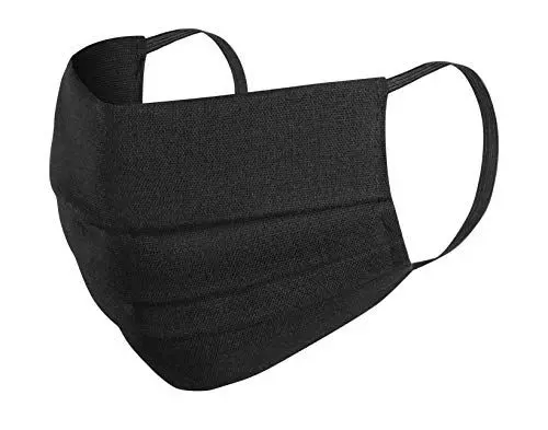 Produktbild: 5 x Mundmasken Baumwolle für Freizeit Sport Training Mundschutz Staub Pollen Gesichtsmaske Fashion Maske Gesichtsschutz Face Masks Sportmaske waschbar J schwarz