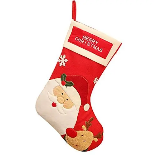Produktbild: Weihnachtsstrumpf,Nikolausstiefel 45cm Filz Weihnachtsstrumpf Vervollkommnen Sie fur Kamin-Geschenk-Hauptzusatz