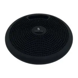 Produktbild: BK 2.0 Balance Cushion für Stabilität und Koordination by Barbara Klein mit Griff für einen gesunden Rücken| Luftpumpe gratis inbegriffen! (Grau) (Schwarz)