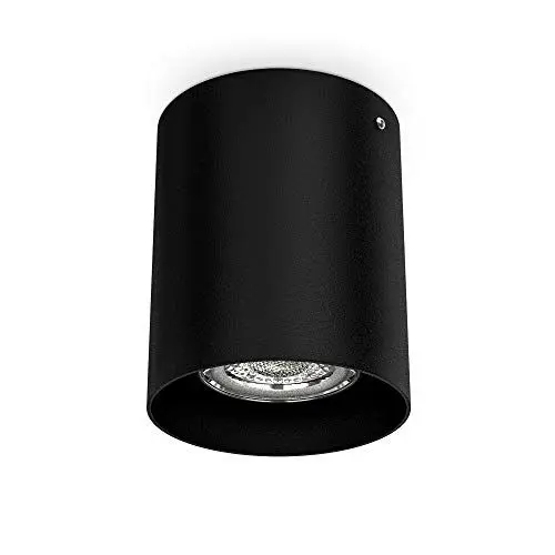 Produktbild: B.K.Licht - Aufbauspot GU10 Fassung, max. 50 Watt, rund, Deckenlampe, Deckenstrahler, Spot, Aufbauleuchte, Aufputzleuchte, Deckenspot, Spotlight, Deckenbeleuchtung, Aufbaulampe, 8x9,5 cm, Schwarz