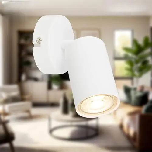 Produktbild: B.K.Licht - EEK A LED Wandleuchte innen schwenkbar, 3000K warmweiß, 2W, 450 Lumen, ca. 50.000h Licht, Leselampe, Wohnzimmerlampe, Lampe, Wandlampe, Küchenlampe, Flurlampe, 8x15,5 cm, Weiß