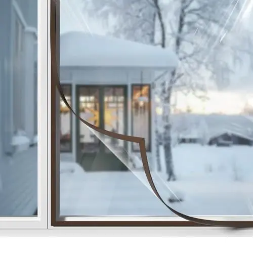 Produktbild: BKSAI Magnetische Thermofolie Fenster Isolierfolie 7mal Dicker Transparente Fenster Isolierung Gegen Kälte Wärmedämmung Thermo Cover Kälteschutz Gegen Kondenswasser Fensterfolie Winter